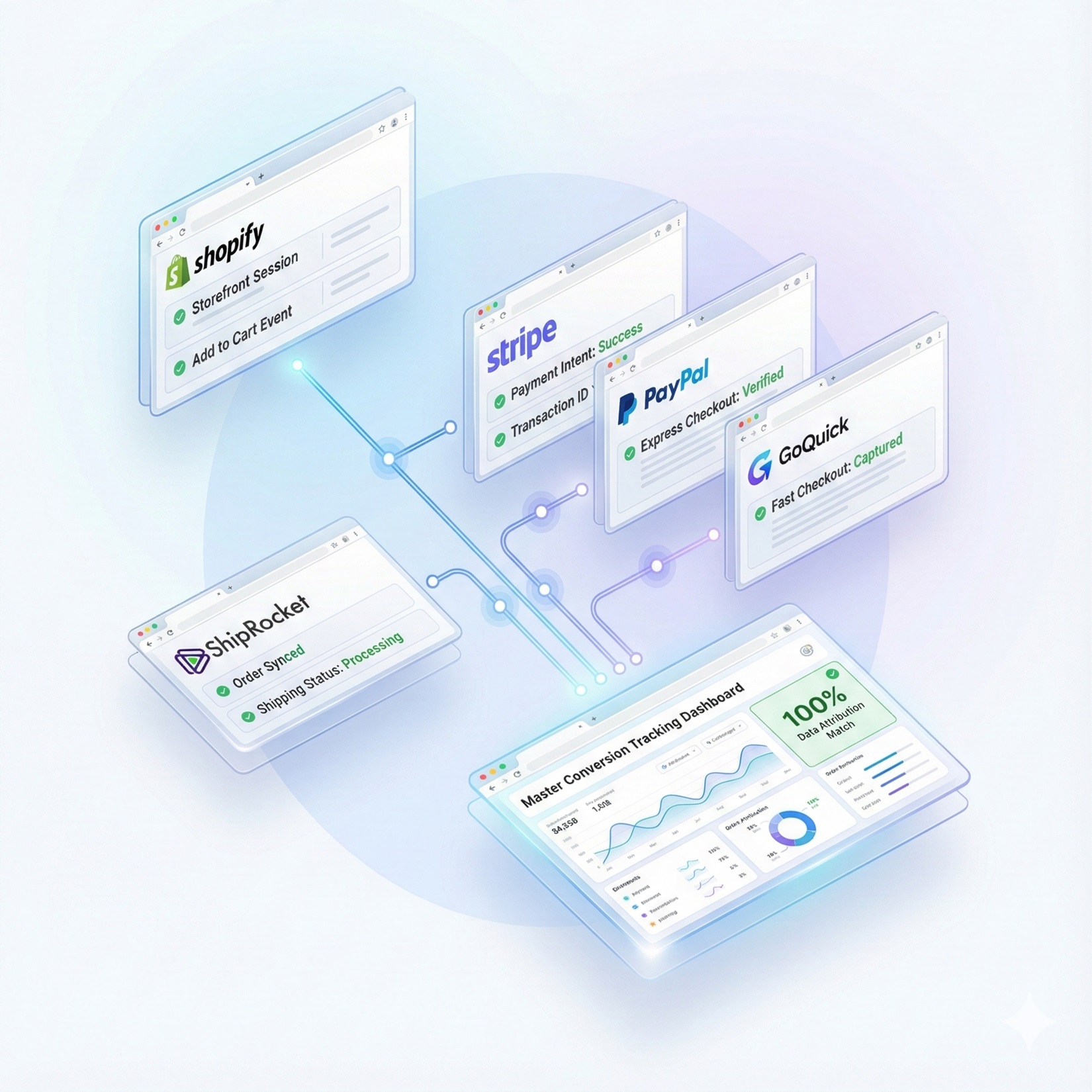 hird Party Checkout Conversion Tracking Specialist (Shopify, Stripe, GoQuick, ShipRocket, PayPal)