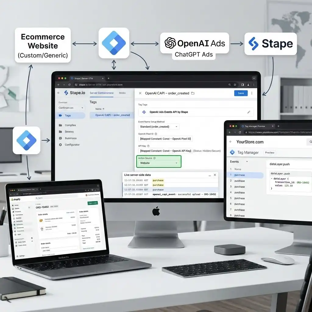 end purchases via the OpenAI Conversions API (server GTM)